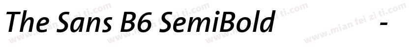 The Sans B6 SemiBold 字体免费下载字体转换